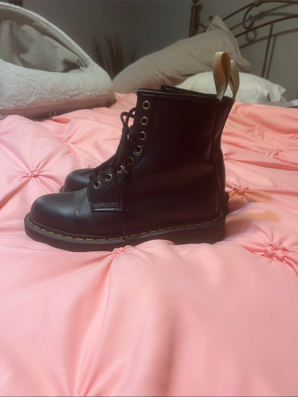 Dr. Martens Black Lace-Up Leather Boots